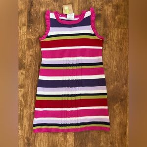Crazy 8 girls stripped knitted dress size 5/6 New